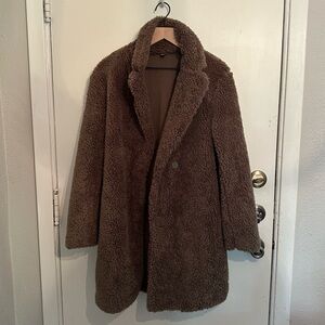 Uniqlo Olive Fluffy Yarn Fleece Jacket